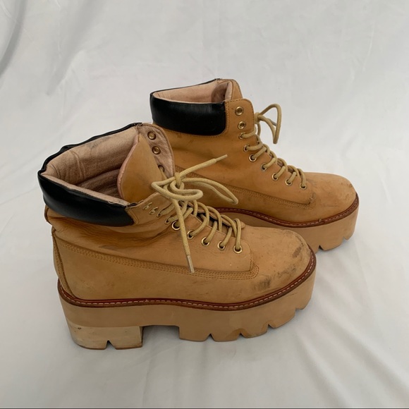 Jeffrey Campbell Nirvana Timberland Platform Boots Sz 9.5 - Picture 6 of 9